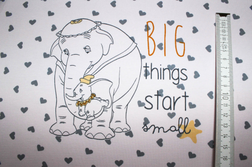 Preview: Jersey My little Baby rosa Dumbo Rapport (ca. 94 cm)